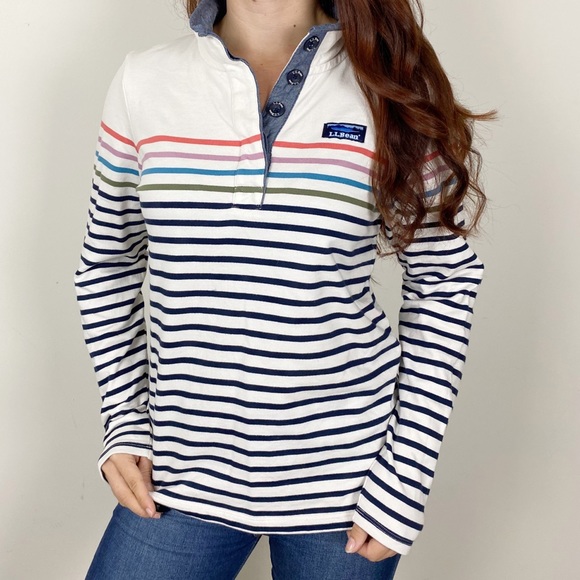 ll bean striped pullover